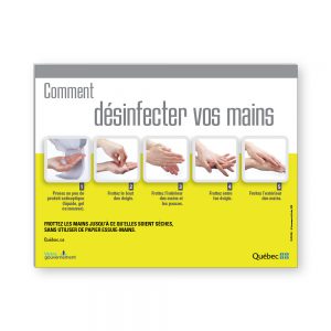 Affiche désinfecter vos mains | Boutique Lettra Trim
