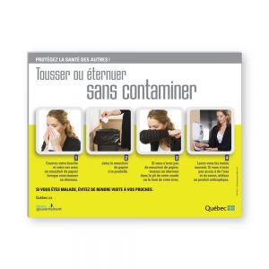 Affiche tousser sans contaminer | Boutique Lettra Trim