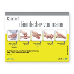 Autocolant désinfecter vos mains | Boutique Lettra Trim