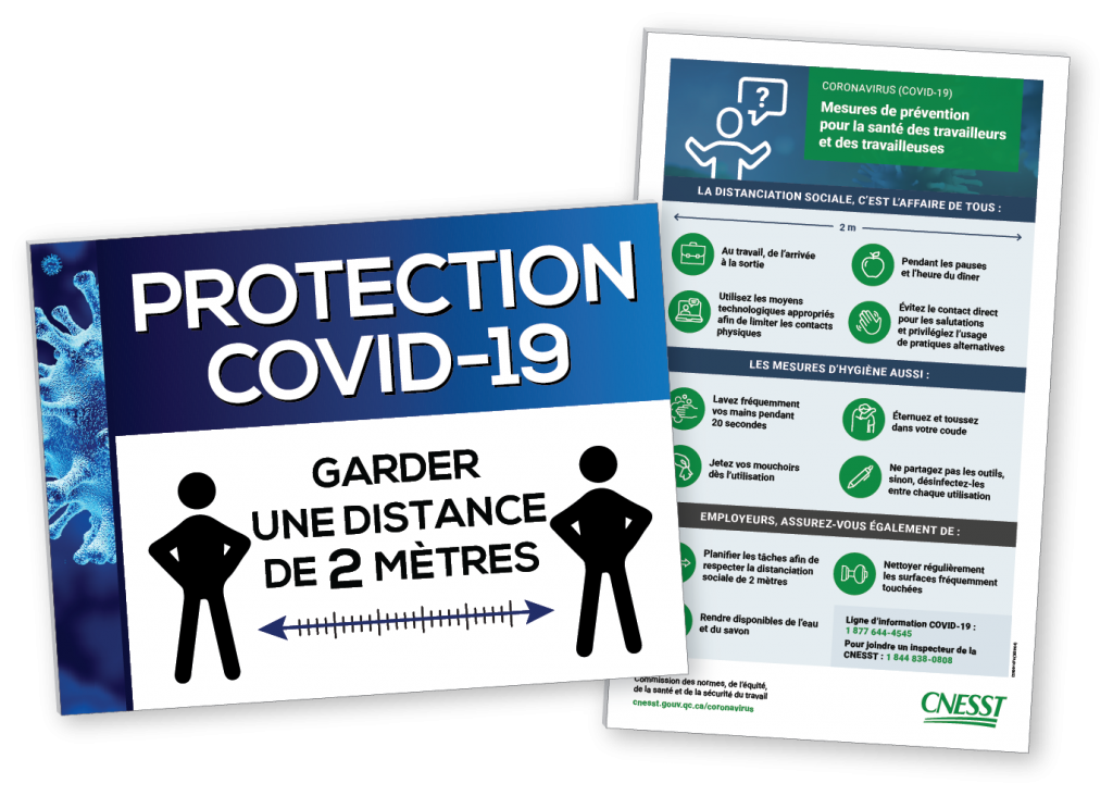 Affiche avec oeillets Covid-19 | Boutique Lettra Trim