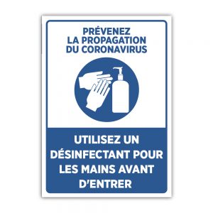 Affiche Avis Utiliser Desinfectant - 14x10 | Boutique Lettra Trim
