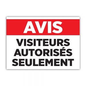 Affiche Avis aux Visiteurs | Boutique Lettra Trim