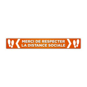 Merci Respecter Distance Collant plancher 26x3.5 - Orange | Boutique Lettra Trim
