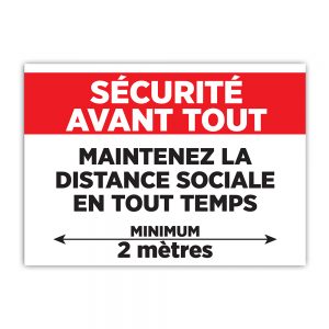 Affiche Securité Avant Tout - 14x10 | Boutique Lettra Trim